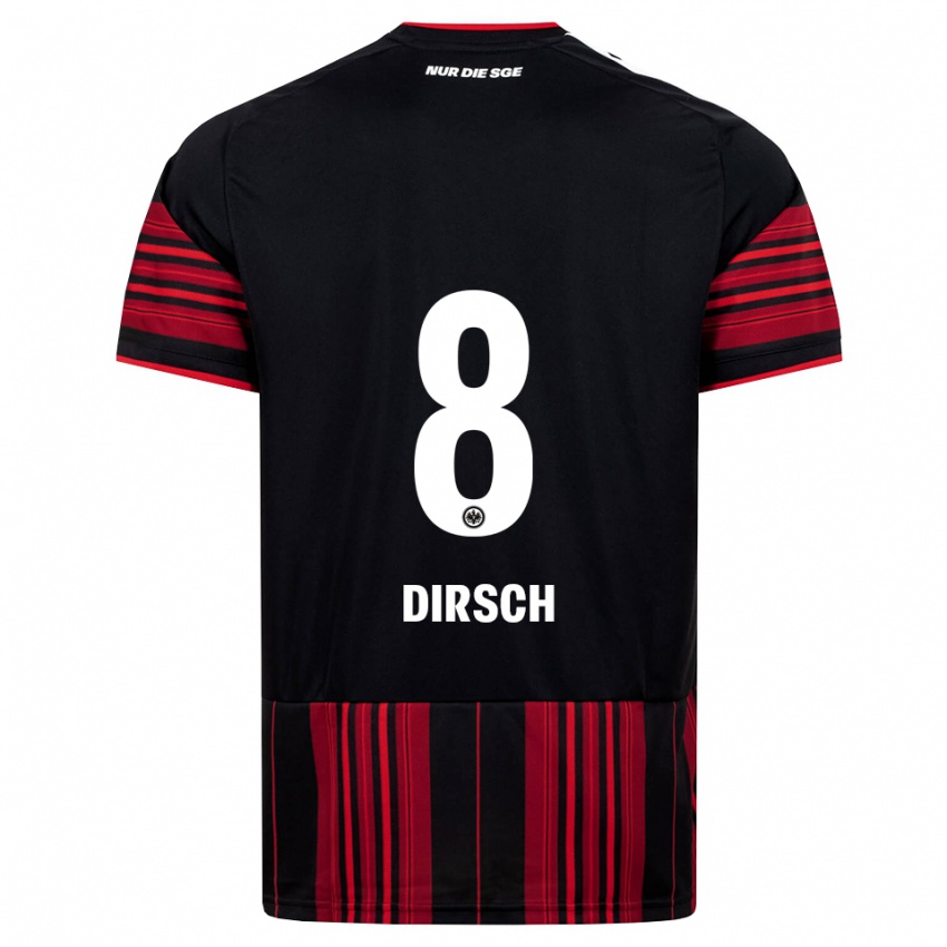נשים Moritz Dirsch #8 שחור אדום לבן ג'רזי ביתית 2026/27 חולצה קצרה