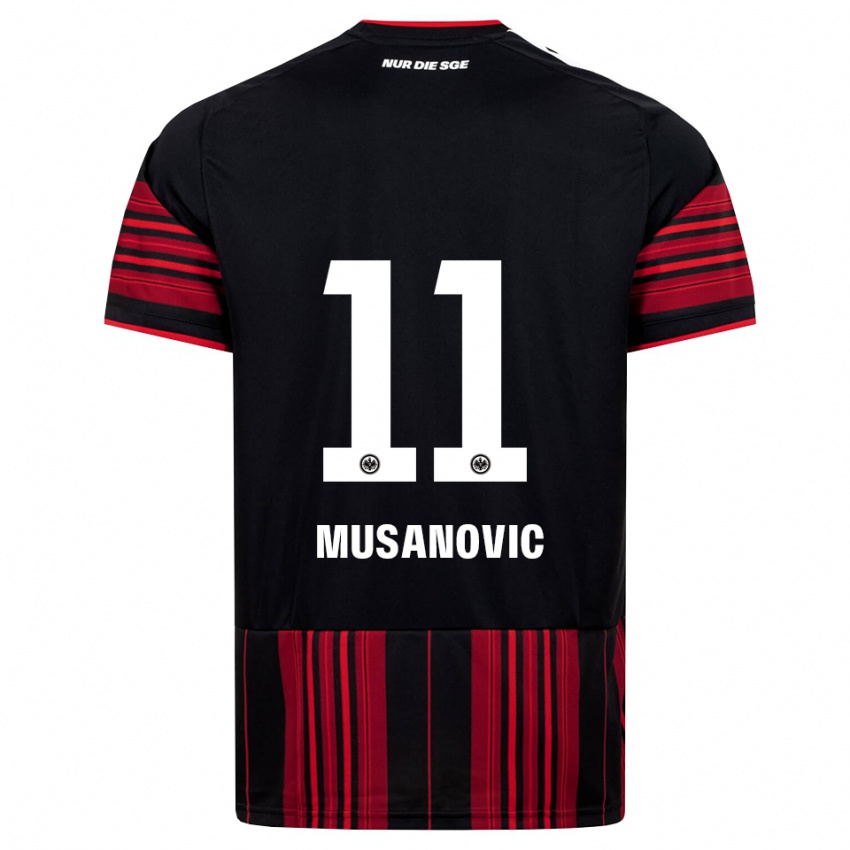 נשים Haris Musanovic #11 שחור אדום לבן ג'רזי ביתית 2026/27 חולצה קצרה