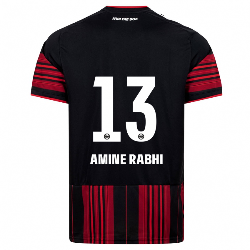 נשים Mohamed Amine Rabhi #13 שחור אדום לבן ג'רזי ביתית 2026/27 חולצה קצרה
