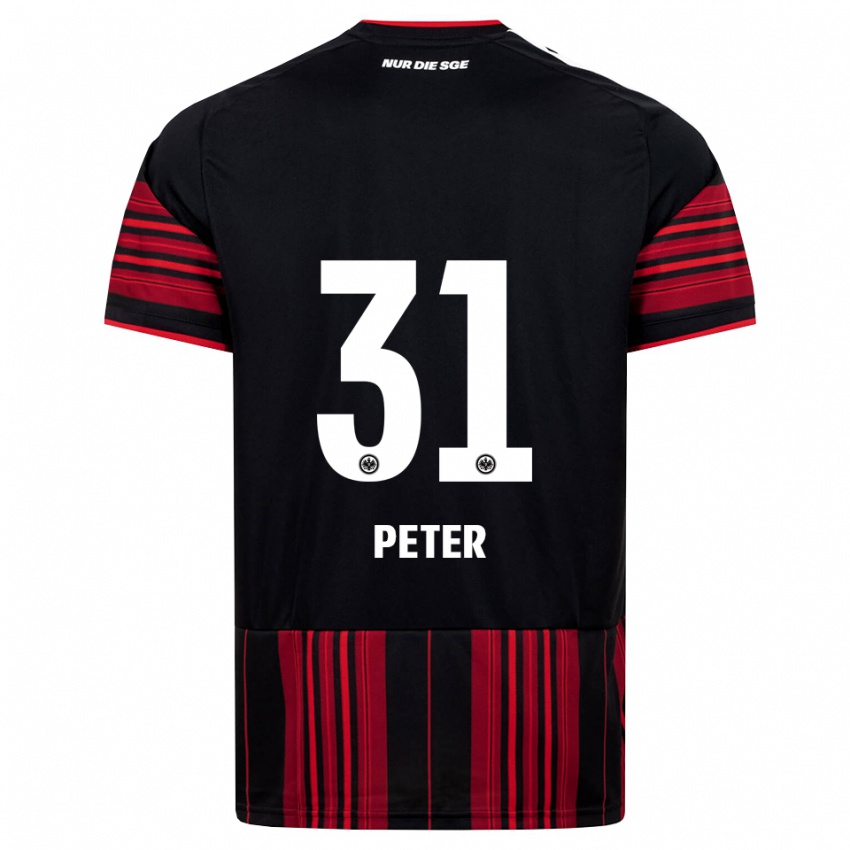 נשים Henrik Peter #31 שחור אדום לבן ג'רזי ביתית 2026/27 חולצה קצרה