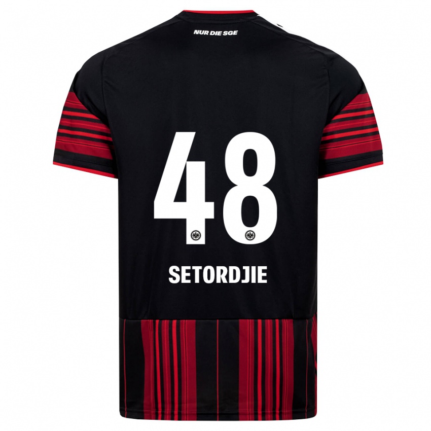 נשים Lawrence Setordjie #48 שחור אדום לבן ג'רזי ביתית 2026/27 חולצה קצרה