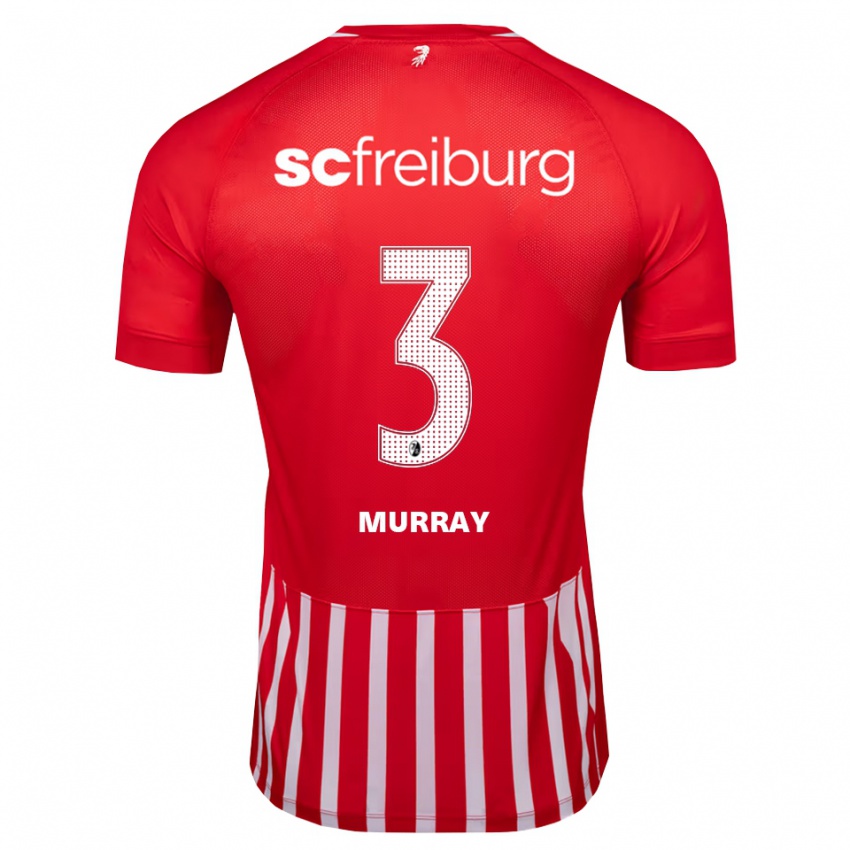 נשים Drew Murray #3 אדום לבן שחור ג'רזי ביתית 2026/27 חולצה קצרה