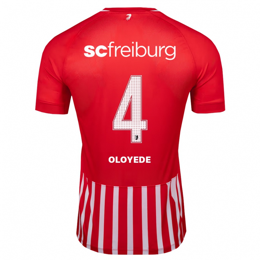 נשים Sebastian Oloyede #4 אדום לבן שחור ג'רזי ביתית 2026/27 חולצה קצרה
