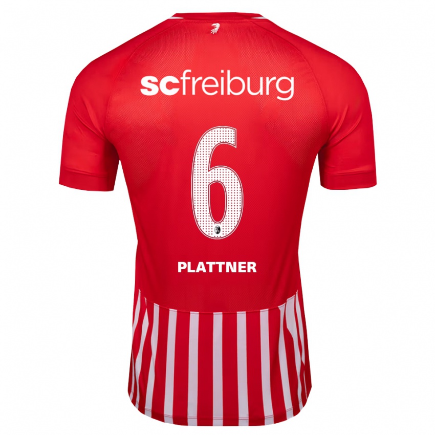 נשים Tim Plattner #6 אדום לבן שחור ג'רזי ביתית 2026/27 חולצה קצרה
