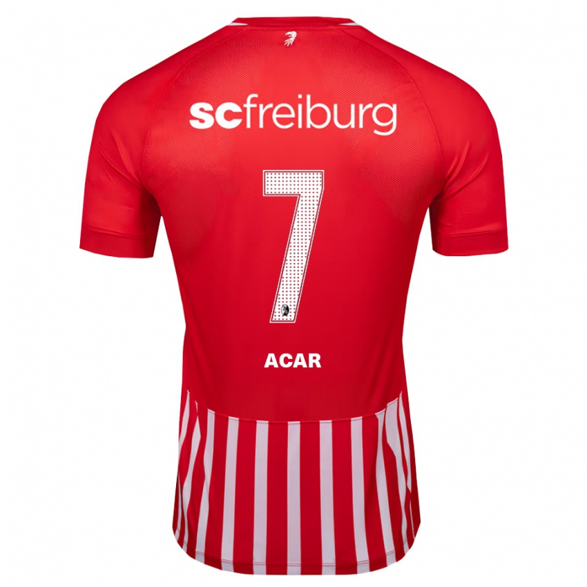 נשים Hasan Acar #7 אדום לבן שחור ג'רזי ביתית 2026/27 חולצה קצרה