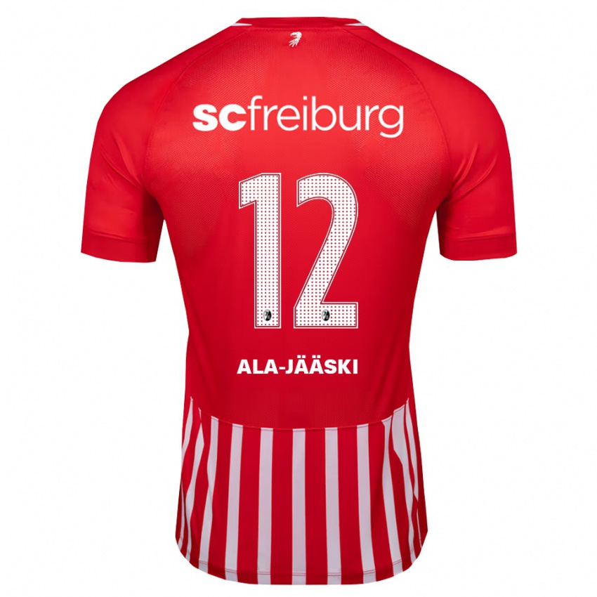 נשים Otso Ala-Jääski #12 אדום לבן שחור ג'רזי ביתית 2026/27 חולצה קצרה