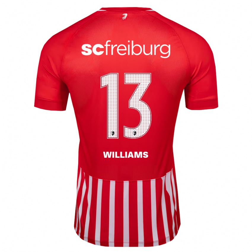 נשים Daniel Williams #13 אדום לבן שחור ג'רזי ביתית 2026/27 חולצה קצרה