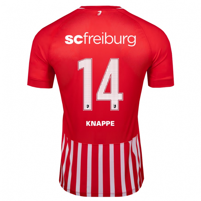 נשים Davino Knappe #14 אדום לבן שחור ג'רזי ביתית 2026/27 חולצה קצרה