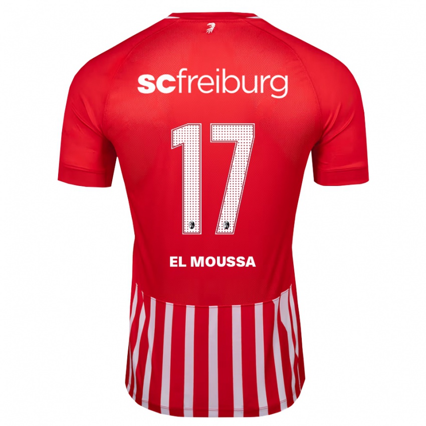 נשים Barack El Moussa #17 אדום לבן שחור ג'רזי ביתית 2026/27 חולצה קצרה