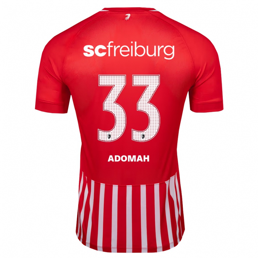 נשים Bismark Adomah #33 אדום לבן שחור ג'רזי ביתית 2026/27 חולצה קצרה