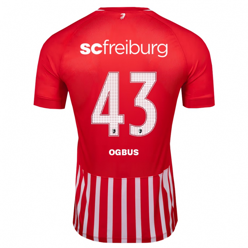 נשים Bruno Ogbus #43 אדום לבן שחור ג'רזי ביתית 2026/27 חולצה קצרה