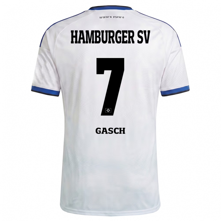 נשים Anton Gasch #7 לבן שחור כחול ג'רזי ביתית 2026/27 חולצה קצרה