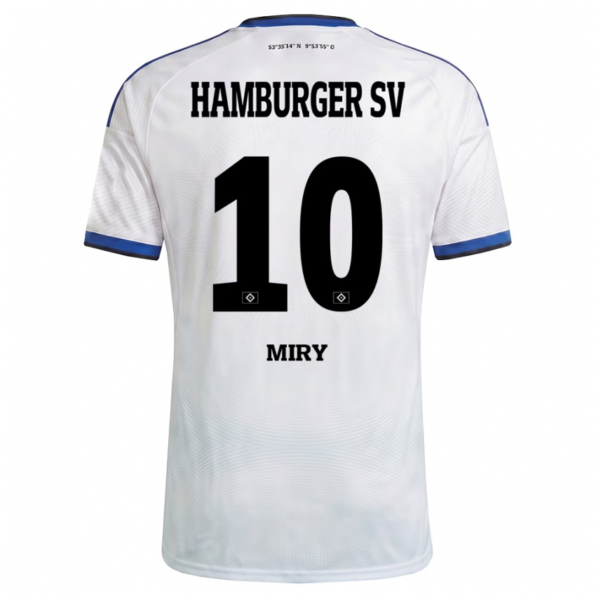 נשים Hamza Miry #10 לבן שחור כחול ג'רזי ביתית 2026/27 חולצה קצרה