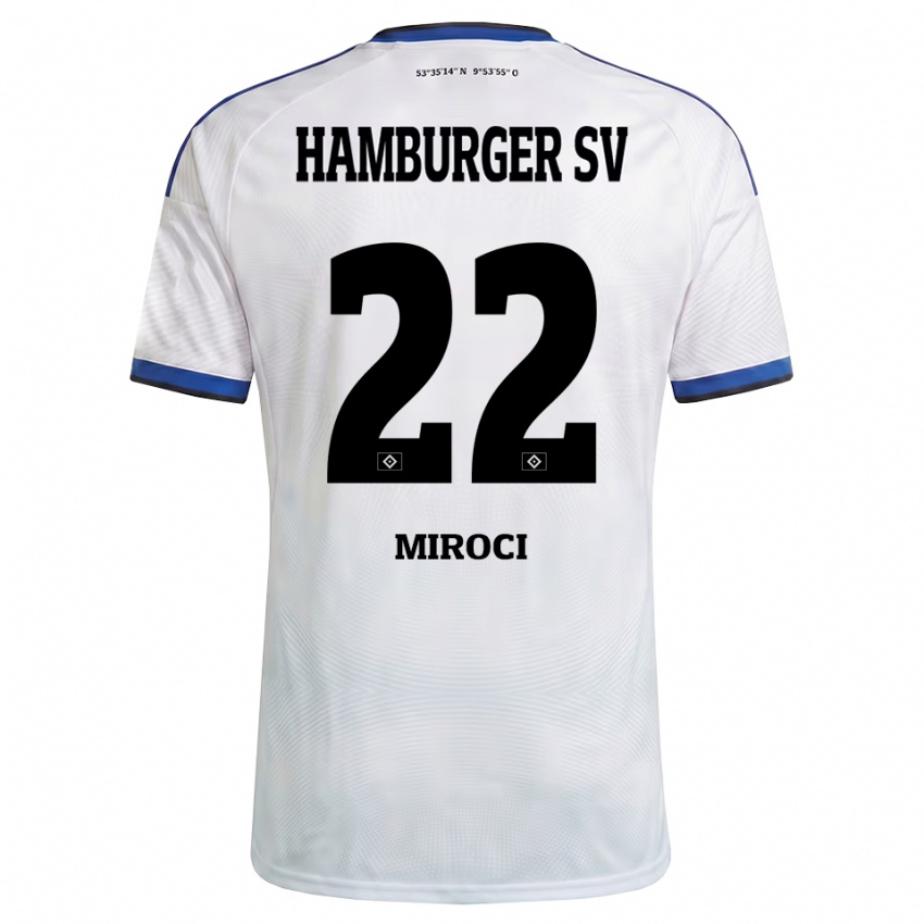נשים Dionart Miroci #22 לבן שחור כחול ג'רזי ביתית 2026/27 חולצה קצרה