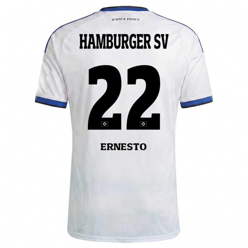 נשים Jorge Ernesto #22 לבן שחור כחול ג'רזי ביתית 2026/27 חולצה קצרה
