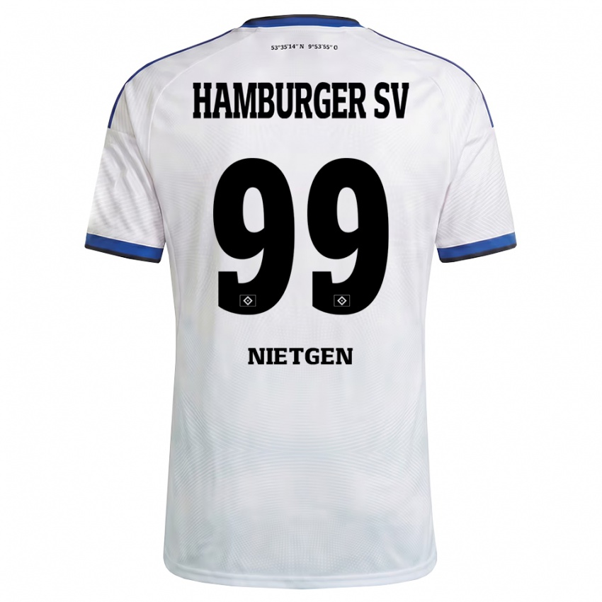 נשים Marvin Nietgen #99 לבן שחור כחול ג'רזי ביתית 2026/27 חולצה קצרה