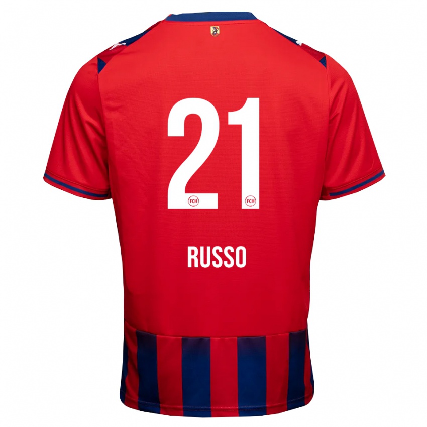 נשים Gianluca Russo #21 כחול מלכותי לבן אדום ג'רזי ביתית 2026/27 חולצה קצרה