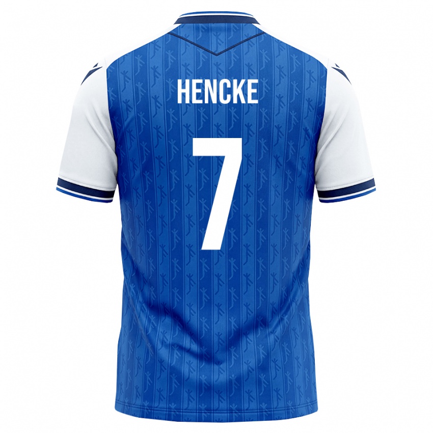 נשים Oskar Hencke #7 כחול מלכותי לבן ג'רזי ביתית 2026/27 חולצה קצרה