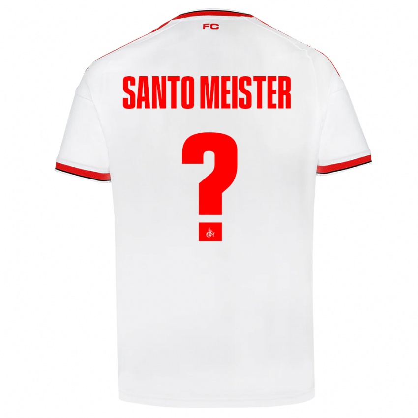 נשים Julius Santo Meister #0 לבן אדום שחור ג'רזי ביתית 2026/27 חולצה קצרה