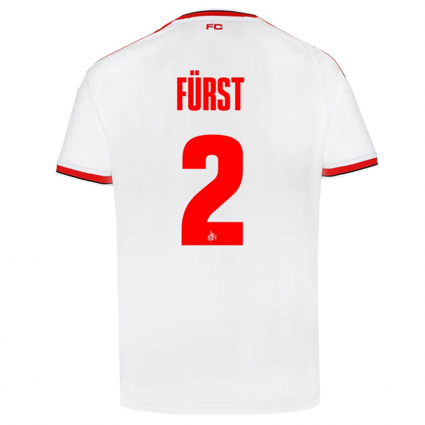נשים David Fürst #2 לבן אדום שחור ג'רזי ביתית 2026/27 חולצה קצרה