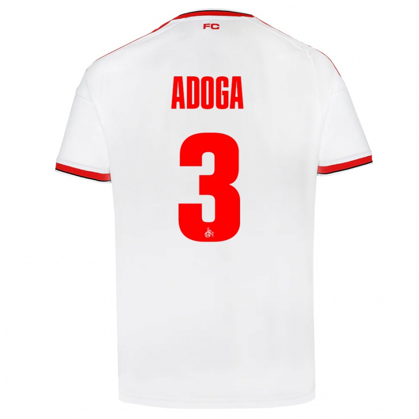נשים Brian Adoga #3 לבן אדום שחור ג'רזי ביתית 2026/27 חולצה קצרה