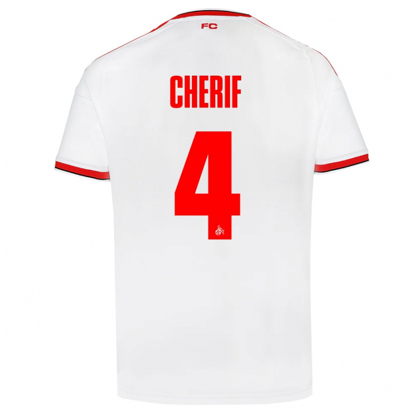 נשים Hamed Cherif #4 לבן אדום שחור ג'רזי ביתית 2026/27 חולצה קצרה