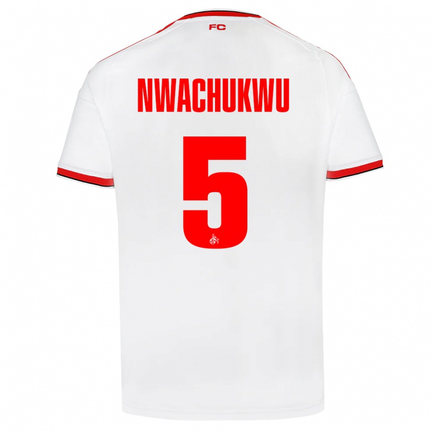 נשים Ben Nwachukwu #5 לבן אדום שחור ג'רזי ביתית 2026/27 חולצה קצרה