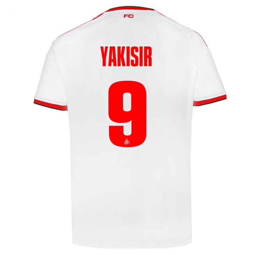 נשים Emir-Ahmet Yakisir #9 לבן אדום שחור ג'רזי ביתית 2026/27 חולצה קצרה