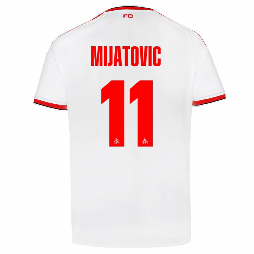 נשים Luca Mijatovic #11 לבן אדום שחור ג'רזי ביתית 2026/27 חולצה קצרה
