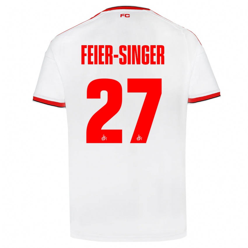 נשים Laura Feier­singer #27 לבן אדום שחור ג'רזי ביתית 2026/27 חולצה קצרה