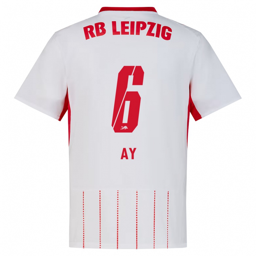 נשים Koby Ay #6 אדום לבן צהוב ג'רזי ביתית 2026/27 חולצה קצרה