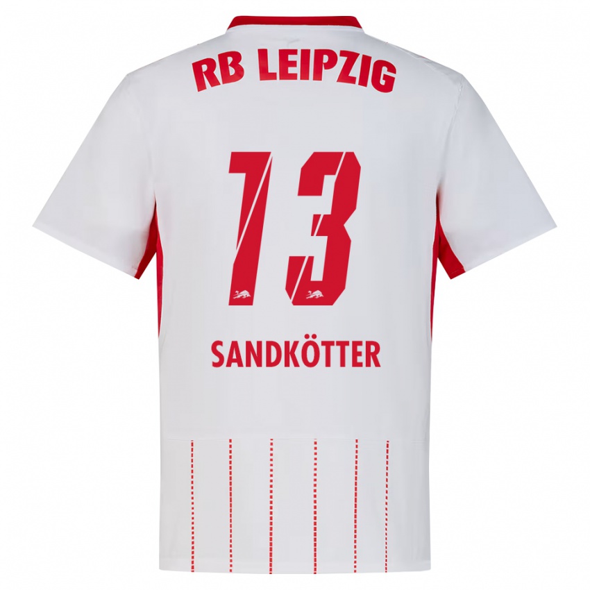 נשים Constantin Sandkötter #13 אדום לבן צהוב ג'רזי ביתית 2026/27 חולצה קצרה