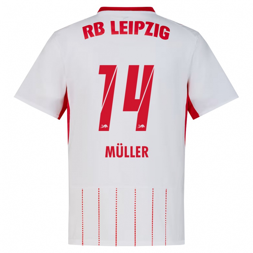 נשים Hannes Müller #14 אדום לבן צהוב ג'רזי ביתית 2026/27 חולצה קצרה