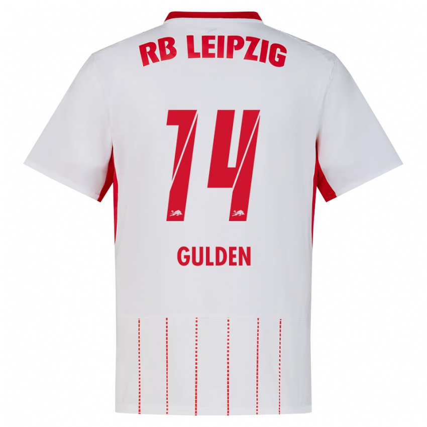 נשים Erik Gulden #14 אדום לבן צהוב ג'רזי ביתית 2026/27 חולצה קצרה