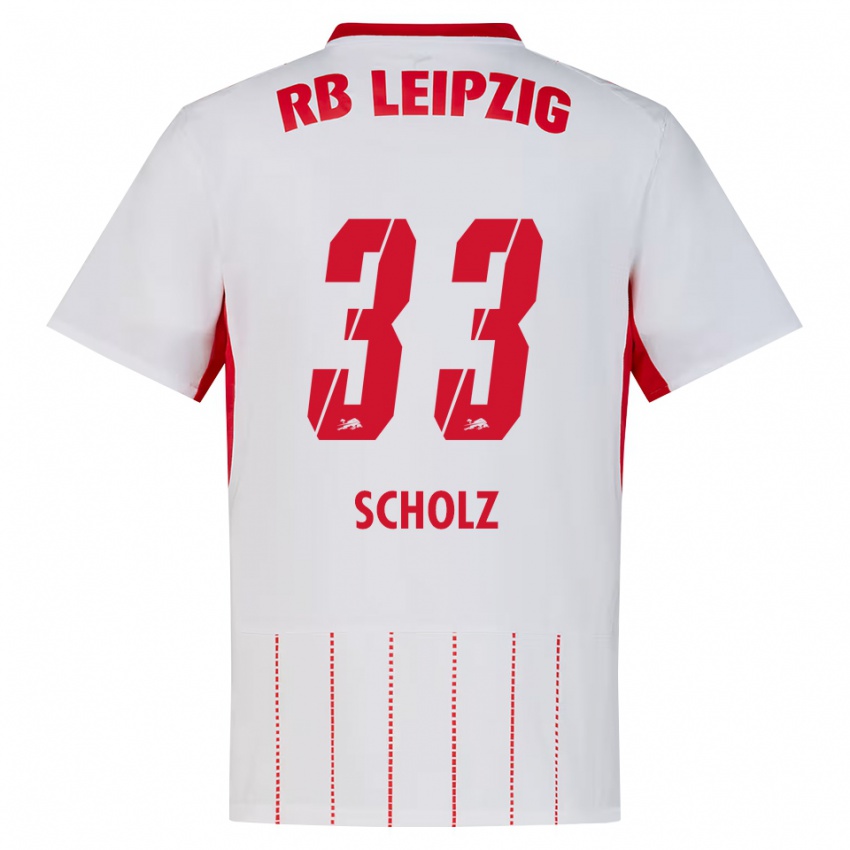 נשים Emil Scholz #33 אדום לבן צהוב ג'רזי ביתית 2026/27 חולצה קצרה