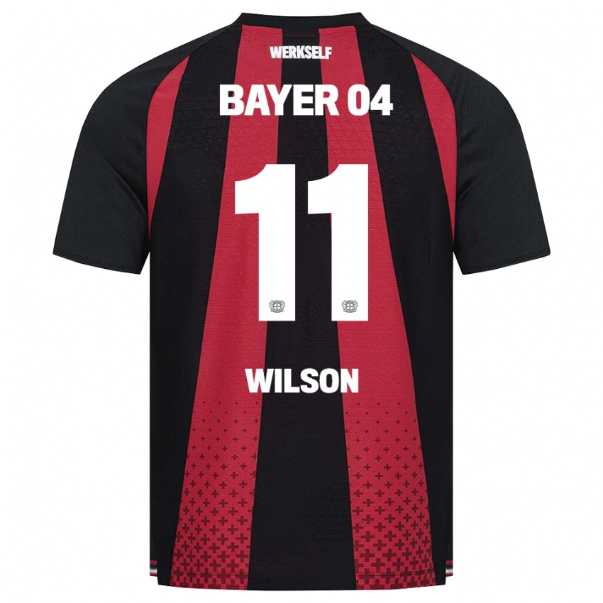 נשים Clinton Wilson #11 שחור לבן אדום ג'רזי ביתית 2026/27 חולצה קצרה