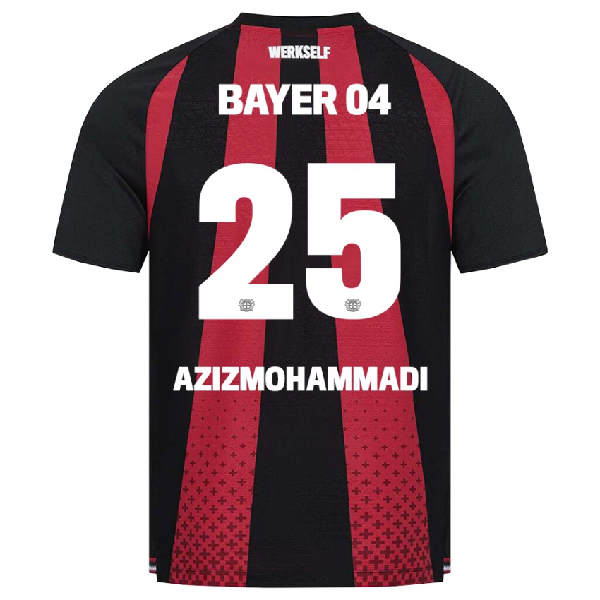 נשים Mick Azizmohammadi #25 שחור לבן אדום ג'רזי ביתית 2026/27 חולצה קצרה