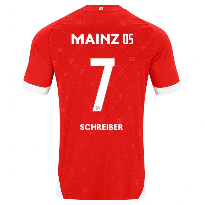 נשים Max Schreiber #7 אדום לבן ג'רזי ביתית 2026/27 חולצה קצרה