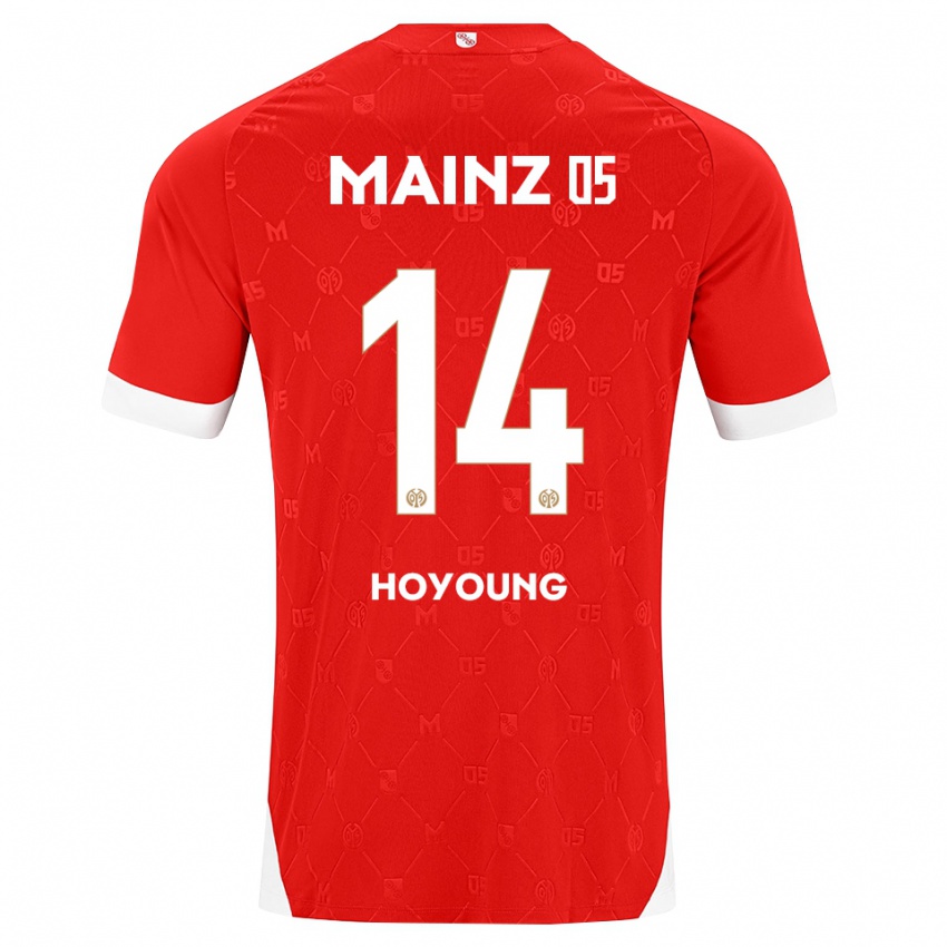 נשים Ho-Young Lee #14 אדום לבן ג'רזי ביתית 2026/27 חולצה קצרה