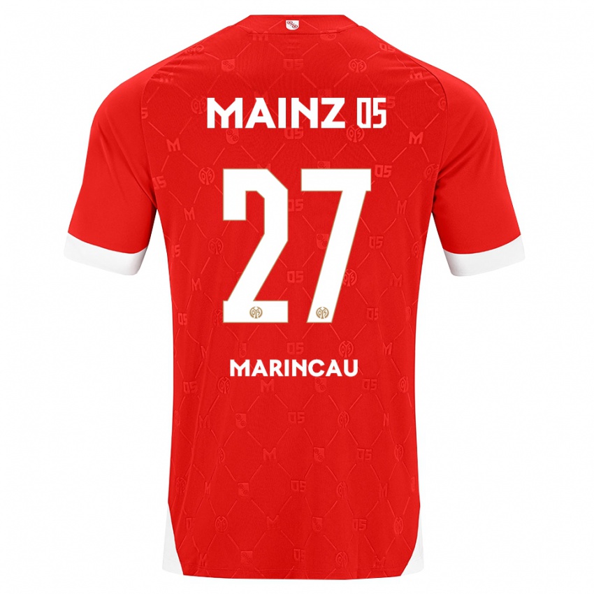 נשים Emanuel Marincău #27 אדום לבן ג'רזי ביתית 2026/27 חולצה קצרה