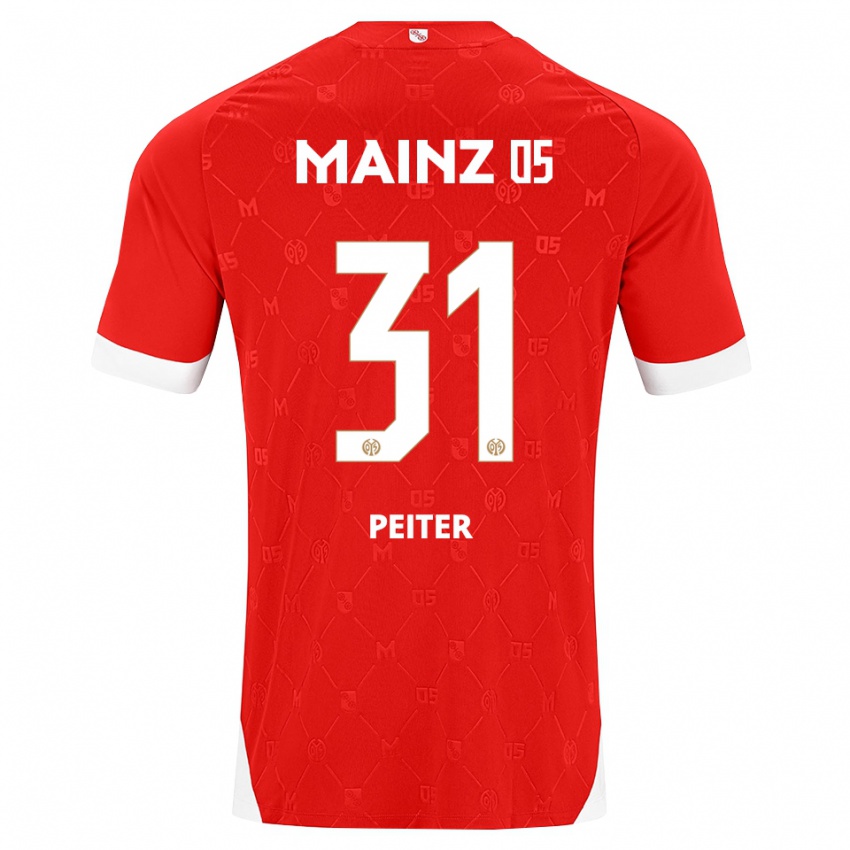 נשים Chiara Peiter #31 אדום לבן ג'רזי ביתית 2026/27 חולצה קצרה