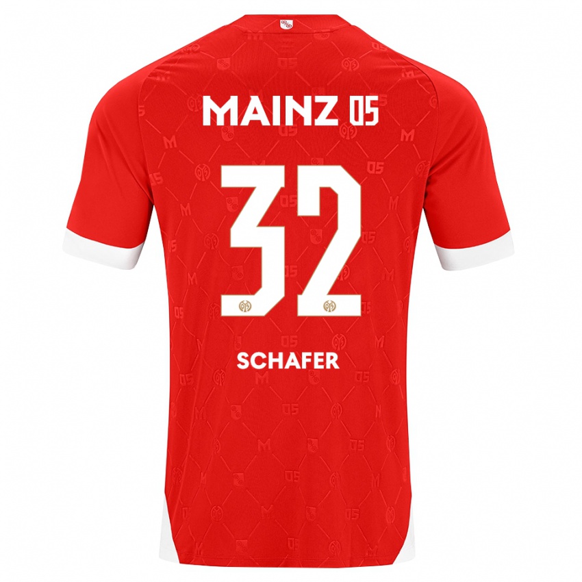 נשים Ann-Christin Schäfer #32 אדום לבן ג'רזי ביתית 2026/27 חולצה קצרה