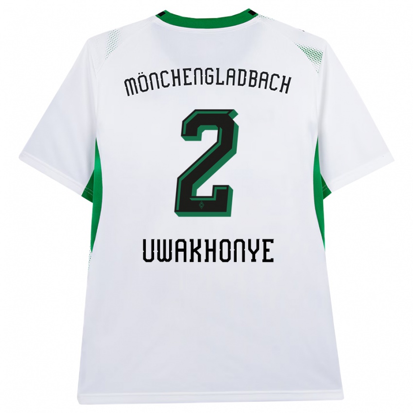 נשים Joel Uwakhonye #2 לבן שחור ירוק ג'רזי ביתית 2026/27 חולצה קצרה