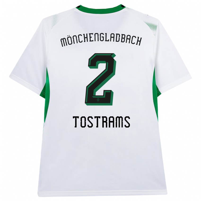 נשים Eva Tostrams #2 לבן שחור ירוק ג'רזי ביתית 2026/27 חולצה קצרה