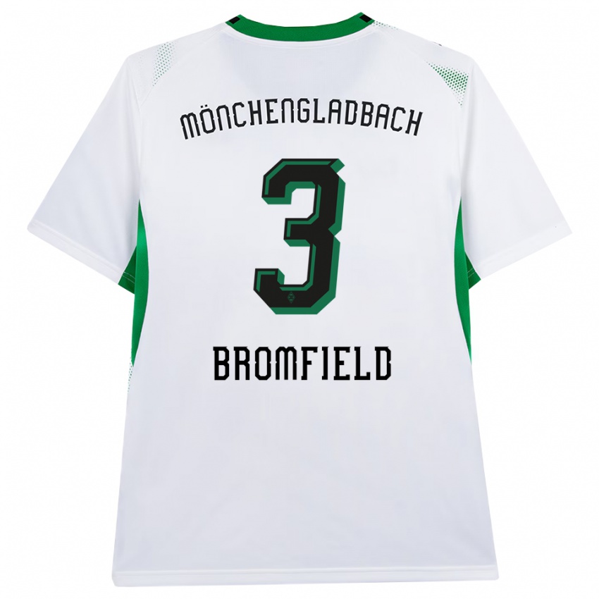 נשים Rio Bromfield #3 לבן שחור ירוק ג'רזי ביתית 2026/27 חולצה קצרה