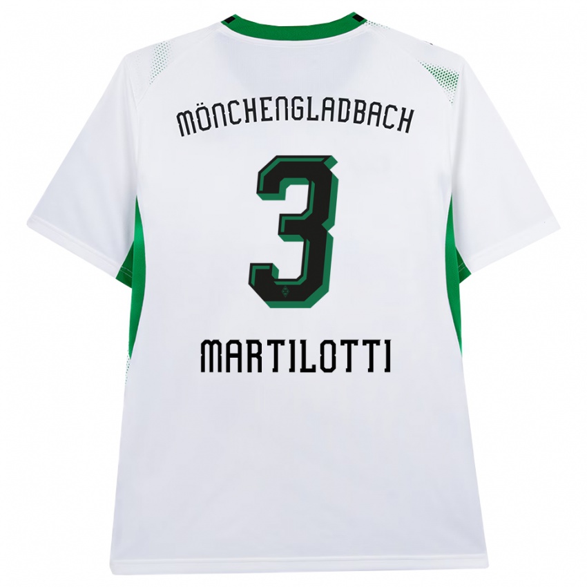 נשים Francesco Martilotti #3 לבן שחור ירוק ג'רזי ביתית 2026/27 חולצה קצרה