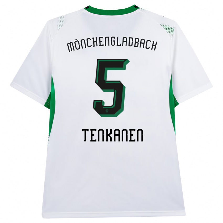 נשים Luke Tenkanen #5 לבן שחור ירוק ג'רזי ביתית 2026/27 חולצה קצרה