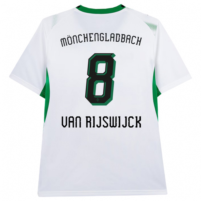 נשים Britt Van Rijswijck #8 לבן שחור ירוק ג'רזי ביתית 2026/27 חולצה קצרה