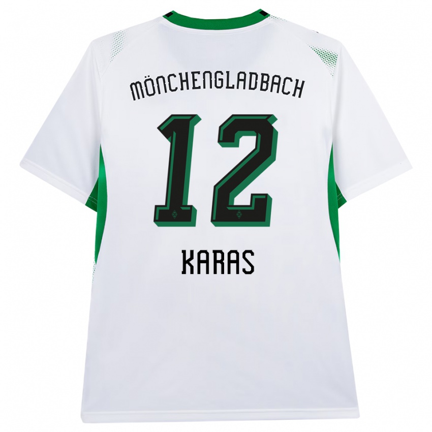 נשים Rafael Karas #12 לבן שחור ירוק ג'רזי ביתית 2026/27 חולצה קצרה