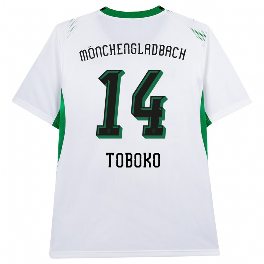 נשים Rubén Toboko #14 לבן שחור ירוק ג'רזי ביתית 2026/27 חולצה קצרה